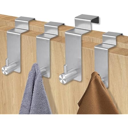 Crochets Porte En S Acier Inoxydable - Lot De 4 - Gain De Place Sans Perçage - Pour Vêtements Et Serviettes