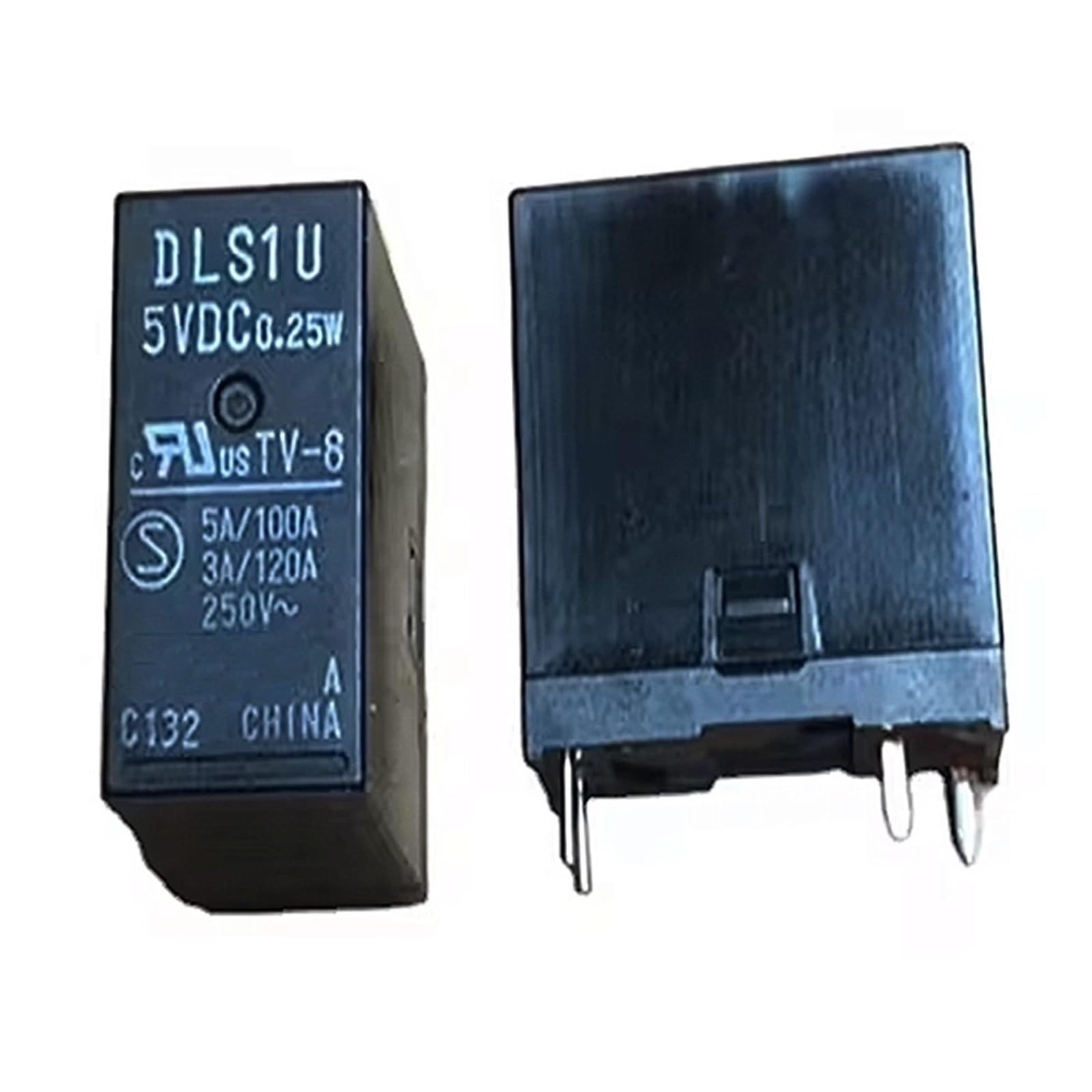 Relais de puissance DLS1U 5VDC mini relais 4 broches 12A 250VCA pour circuit imprimé