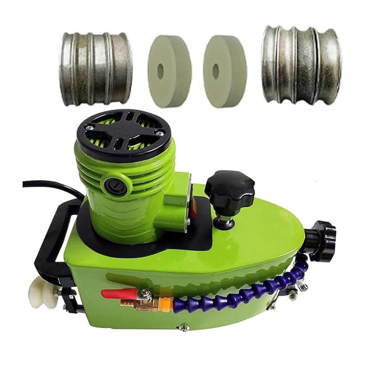 Rettificatrice elettrica, 800 W, strumento per bordi in vetro con 8 ruote diamantate e 2 ruote di lucidatura per lavori di precisione in vetro, design compatto