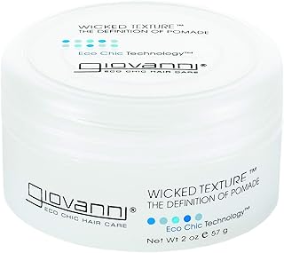 GIOVANNI Wicked Texture The Definition Of Pomade - Styling Hair Pomade, Helps to Shape Hair & Smooth Texture, Water Based Pomade that Washes Out Easily, Vegan, Paraben Free, Color Safe - 2 oz
