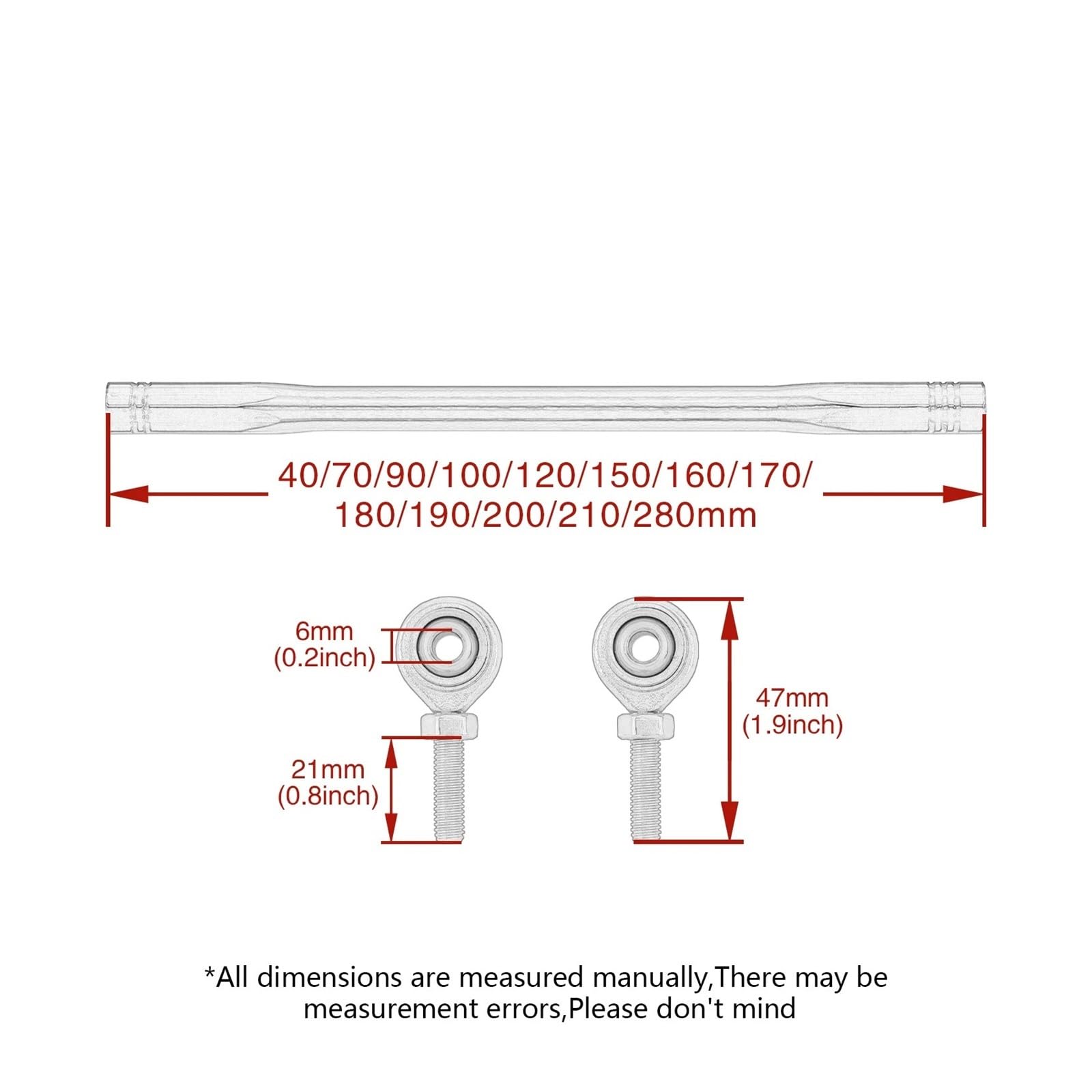 Collegamento dell'asta del Cambio for Moto da 40 mm-280 mm(160mm)