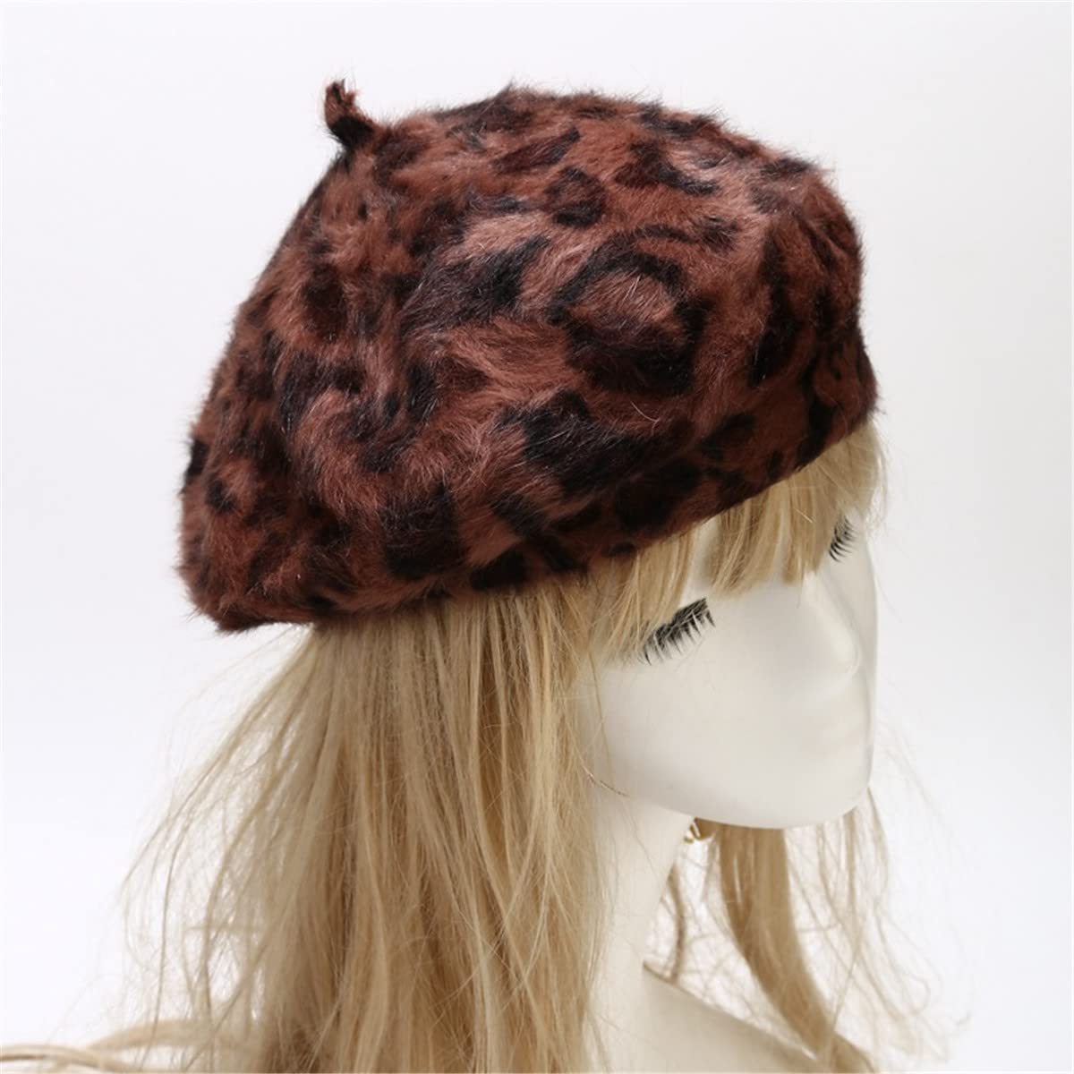Amazon.com: Czsycdsf Womens Warm French Beret Hat Leopard  display picture 1