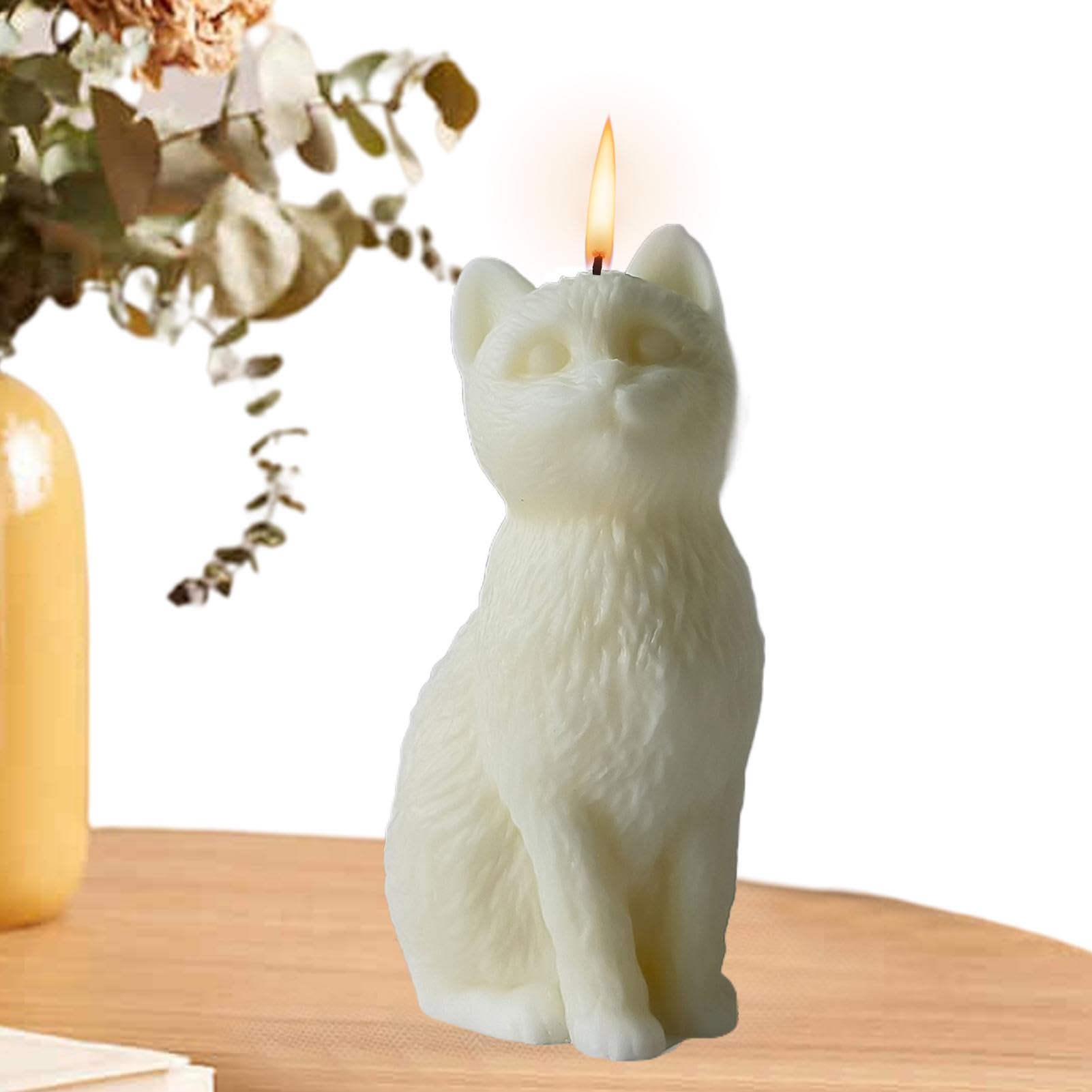 Moule en silicone en forme de chat pour résine époxy et bougies DIY