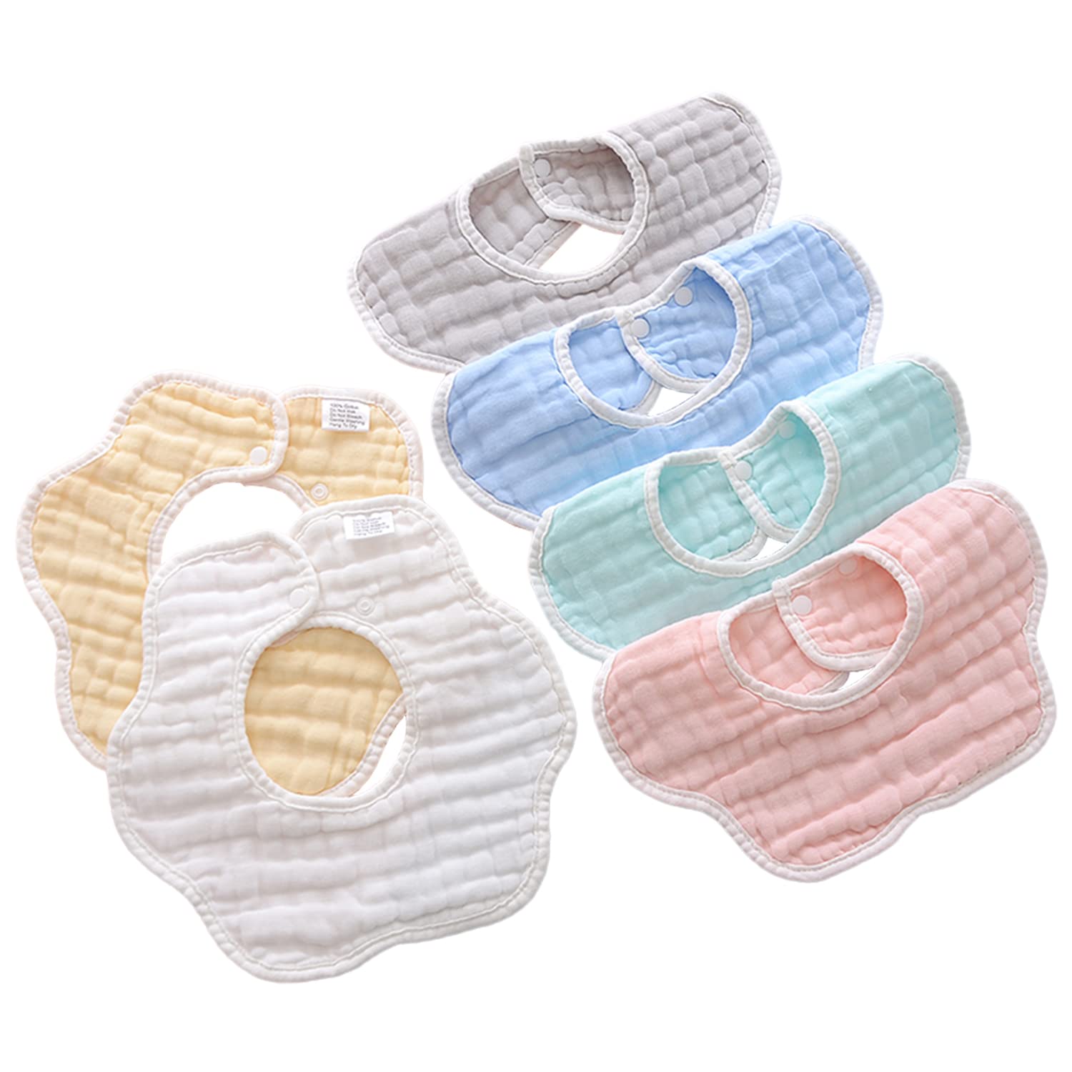 Muslin Baby Bibs for Drooling and Teething Newborn Drool Bibs for Baby Girl Boy