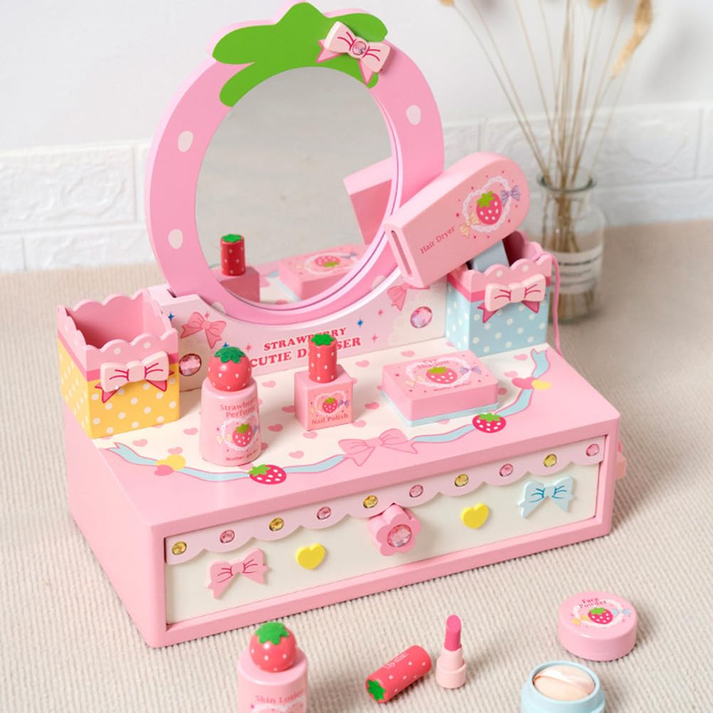 Giocattolo toeletta in Legno per Trucco, Set di Gioco cosmetico da Principessa