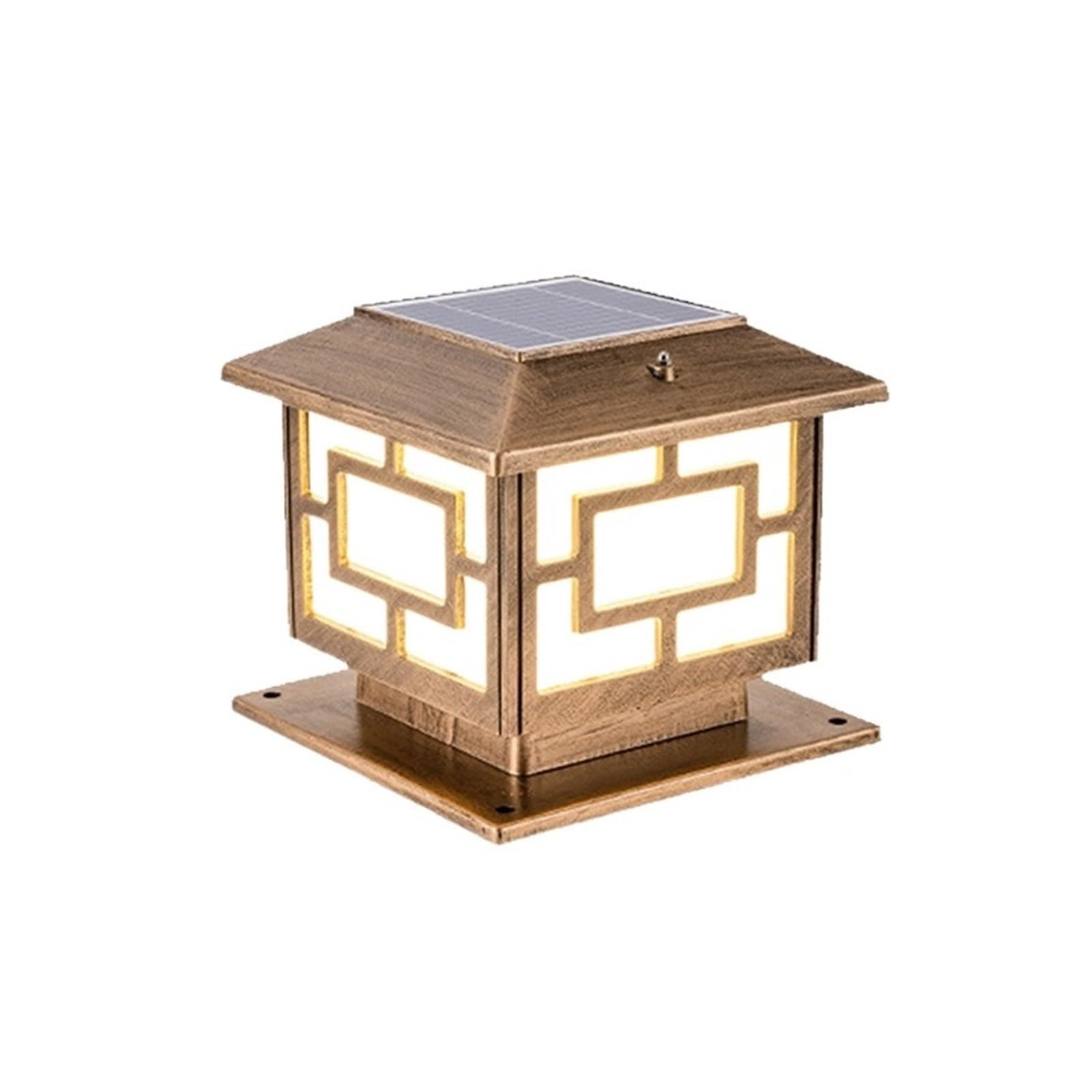 TRDEWR Outdoor Garden Landscape Light Simple Patio Pillar IP65 Waterproof Retro Courtyard LED Post Lamp Efficiently Utilize Sunlight