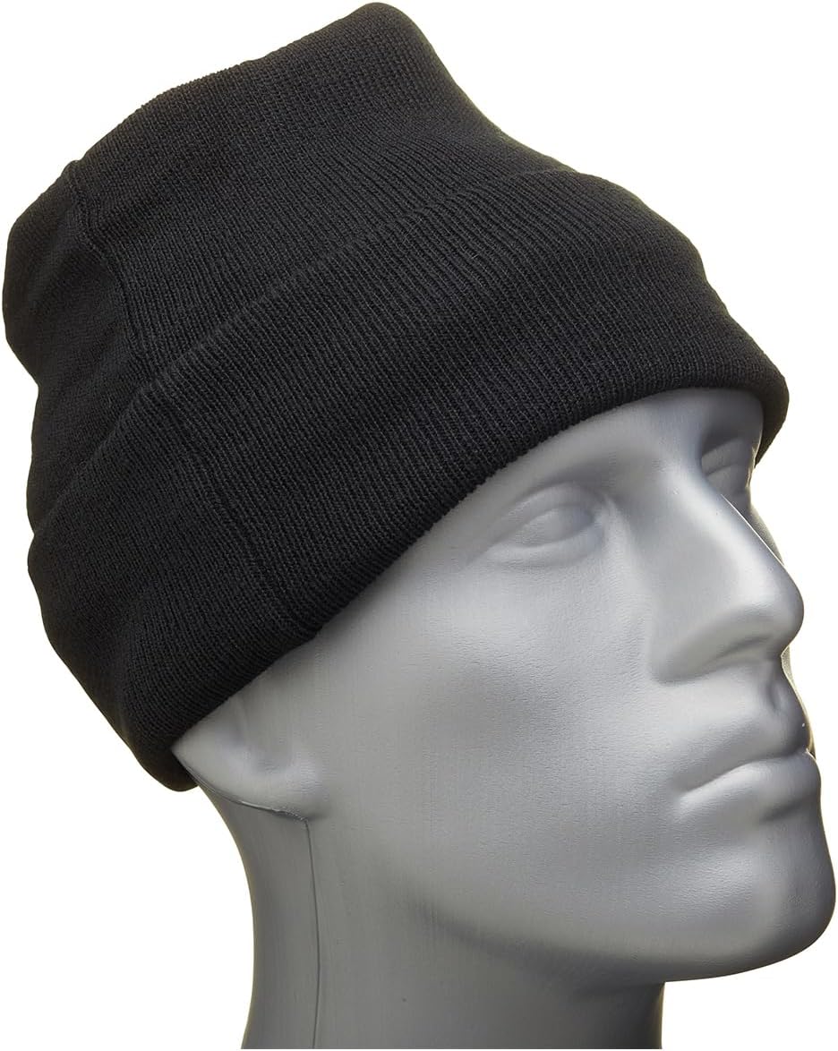 Blackrock Mens Thinsulate Lined Woolly Acrylic Hat Thermal Winter Beanie | Black