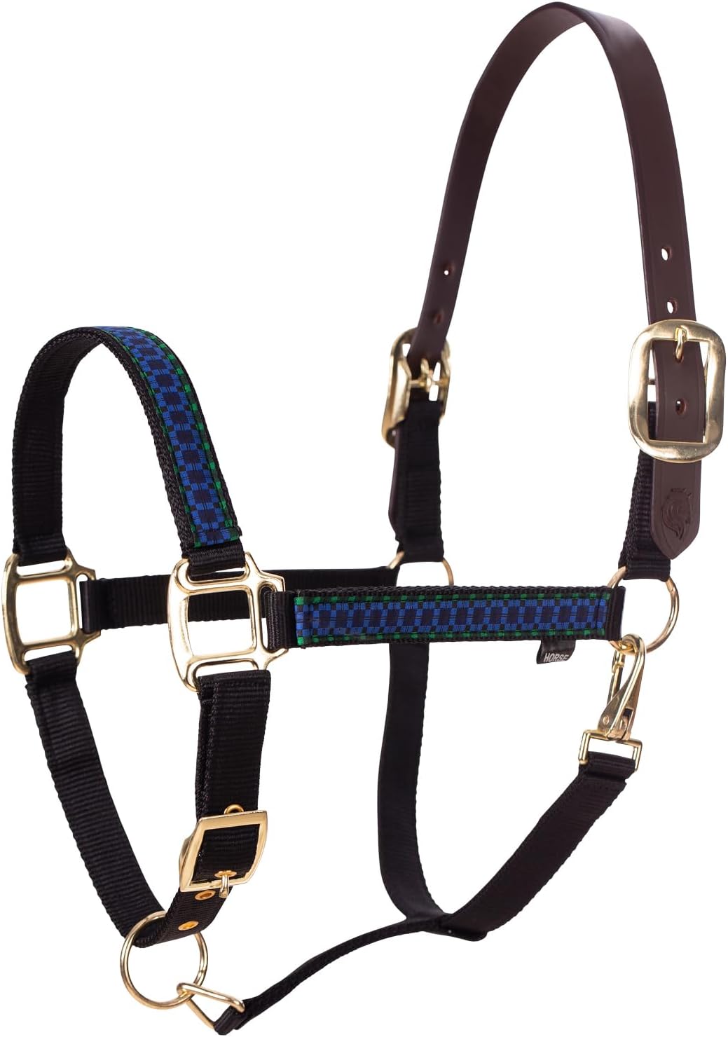 Equinavia Pegasus Adustable Breakaway Horse Halter - Blackwatch/Plaid - Cob