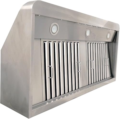 Miniatura 3 de PROLINE - Campana extractora de pared de 42 pulgadas, canalizada, 900 CFM, acero inoxidable, luces LED, motor de soplador ultra silencioso, 4