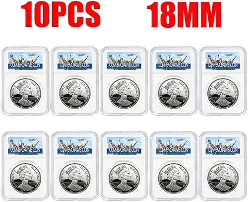 Miniatura 3 de Paquete de 10 soportes protectores de monedas de 0.709 in para caja de colección de grado NGC PCGS