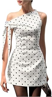 12 Engagement Party Dress Ideas That Feel Elegant and Comfortable 33 Women's Polka Dots Off The Shoulder Mini Dress Knot Side Retro Bodycon D...