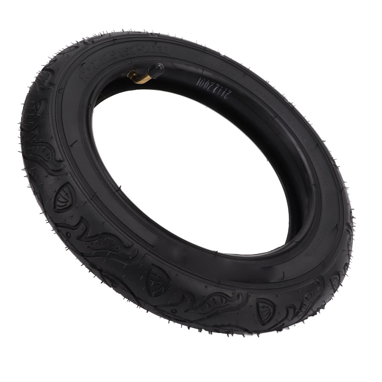 ACOGEDO 12in 12x2.125 Bike Tyres with Curved Mouth Inflation Strong Elasticity Children Bicycle Tires Quality Material of Good and Inflatable The Manufacturing Material Tube and Made