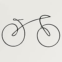 Vista 1 de DEKADRON Arte de pared de metal, letrero geométrico de bicicleta para el hogar, sala de estar, regalo de ciclista