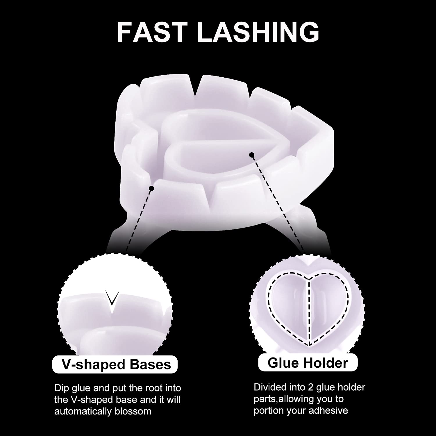 NXJ INFILILA Glue Rings for Eyelash Extensions, 100PCS Disposable Rings for Lashes, Lovely Heart Shape Lash Fan Blossom Glue Cups Lash Extension Supplies Lash Supplies for Eyelash Extensions NXJ INFILILA Glue Rings for Eyelash Extensions, 100PCS Disposable Rings for Lashes, Lovely Heart Shape Lash Fan Blossom Glue Cups Lash Extension Supplies Lash Supplies for Eyelash Extensions