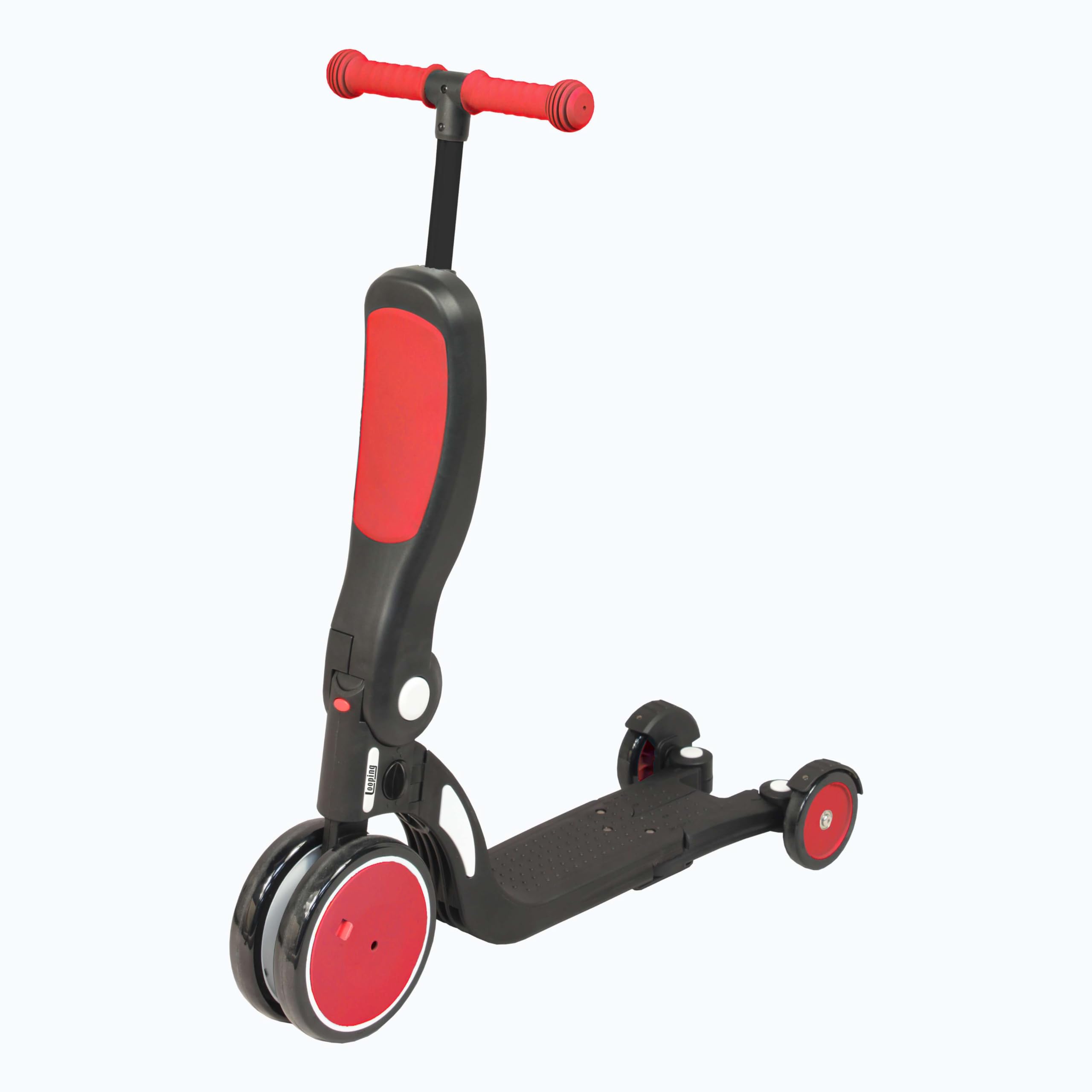 Looping SCOOTIZZ | Draisienne Escalable 5 en 1 con Barra de dirección | Triciclo para bebé | Bicicleta sin Pedales | Patinete de 3 Ruedas y 2 Ruedas | Pedales extraíbles | Desde 12 Meses hasta 6 años