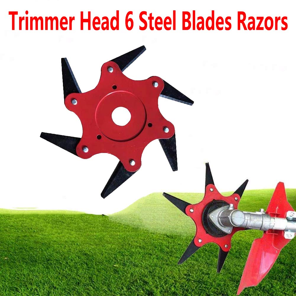 trimmer head with 6 steel razor