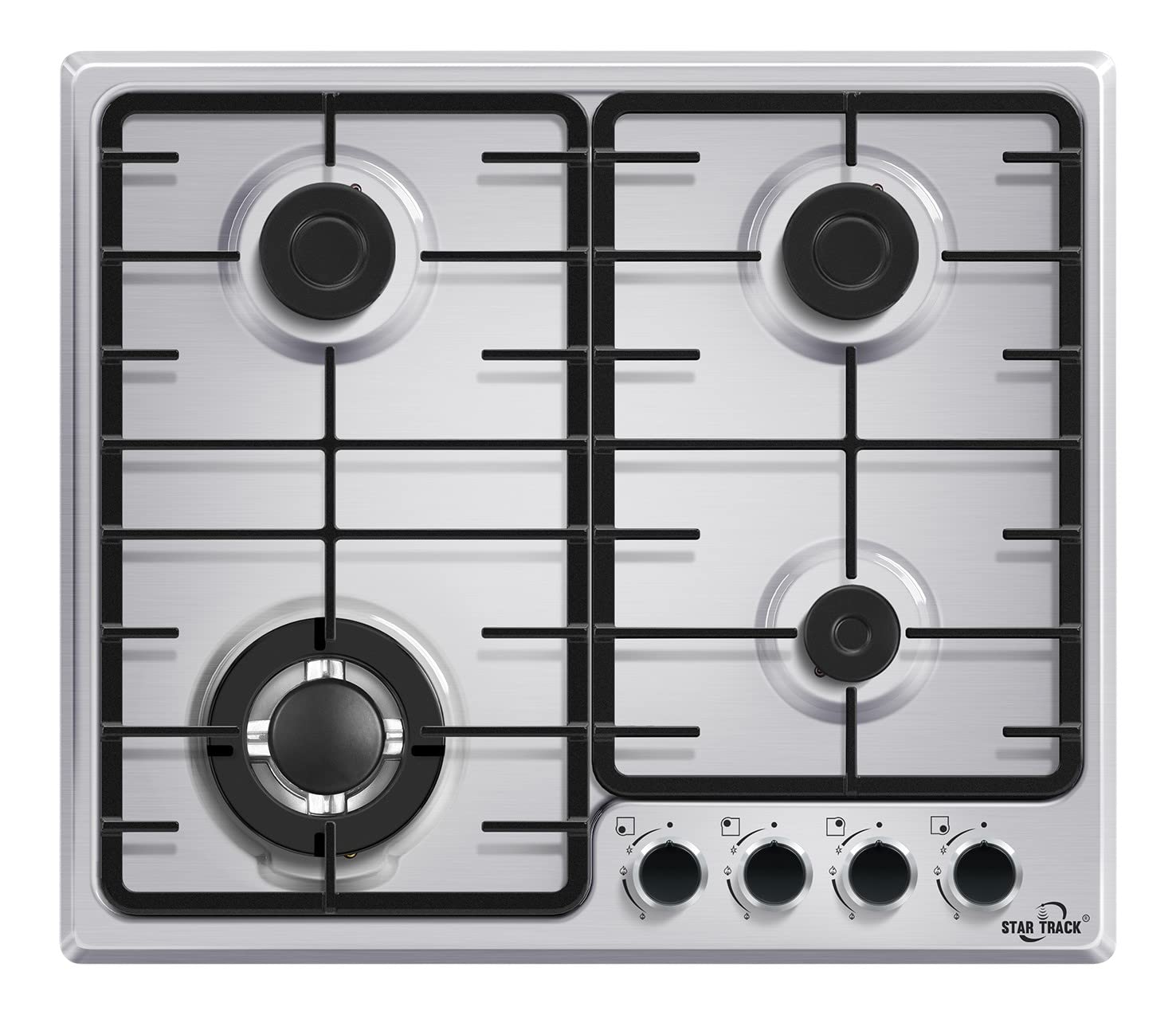 Star Track SH-KL60-I Stainless Steel 4 Burners Full Sabaf Built-In Gas Hob with Automatic Ignition System