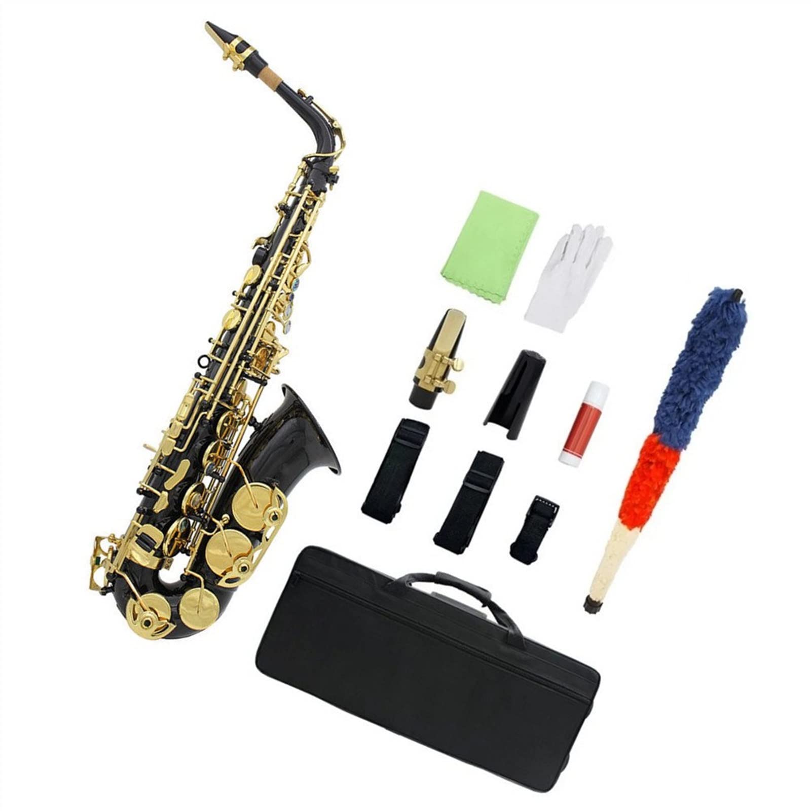 HCZKIUJY Saxophones E Flat Professional Alto Saxophone Brass Gold Plated Professional Sax Performance Instrument (3)