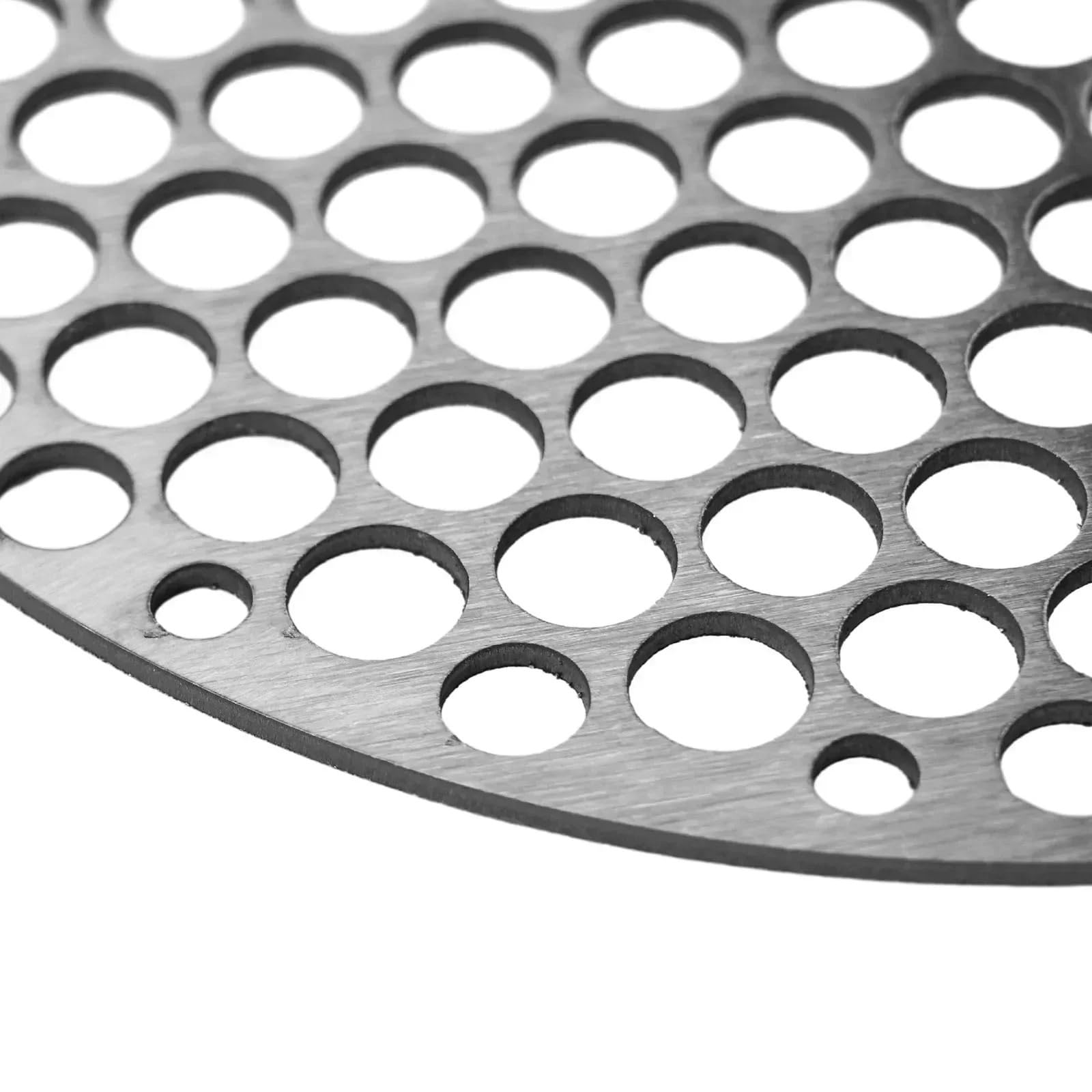 Rejilla de Malla metálica Redonda for Barbacoa Acero Inoxidable 18-30 cm, Ideal for Camping, Picnic, Utensilios Cocina y Accesorios para Barbacoa(22CM)