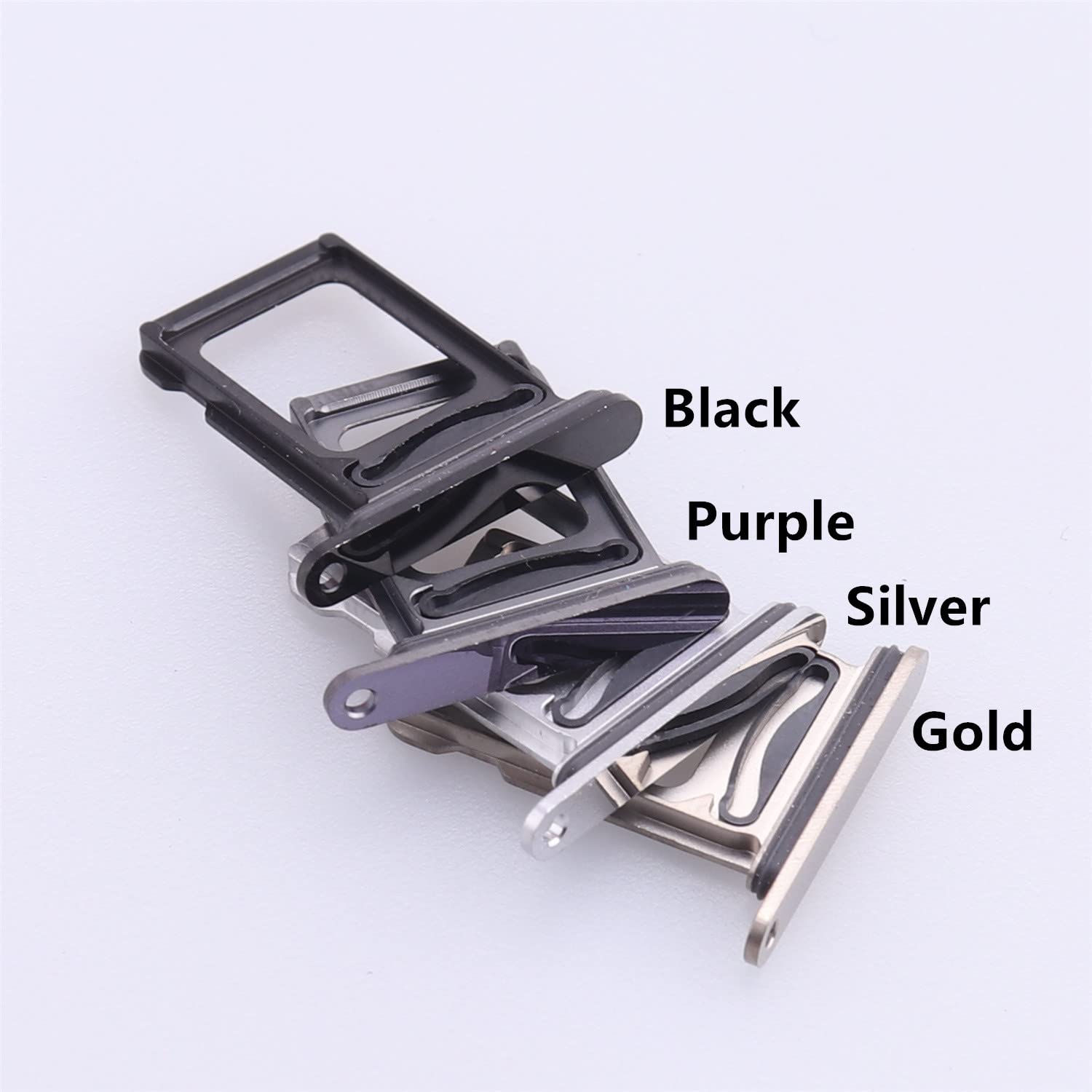 MMOBIEL Purple Dual SIM Card Tray For IPhone 14 Pro & Pro Max - Exact Replacement With Waterproof Seal