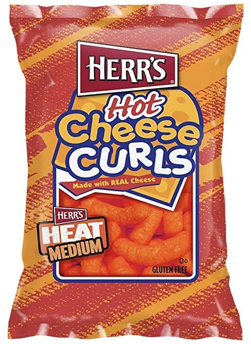 Herr's Hot Cheese Curls 7 Pack 1oz