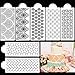 BUZIFU Kuchen Dekoration Schablonen 7 Stück Tortenschablone Weiß Kuchen Schablone Kuchen Spitze Dekoration Backvorlage Floral Kuchen Dekoration für DIY Geburtstagstorte, Familienfeier Kuchen