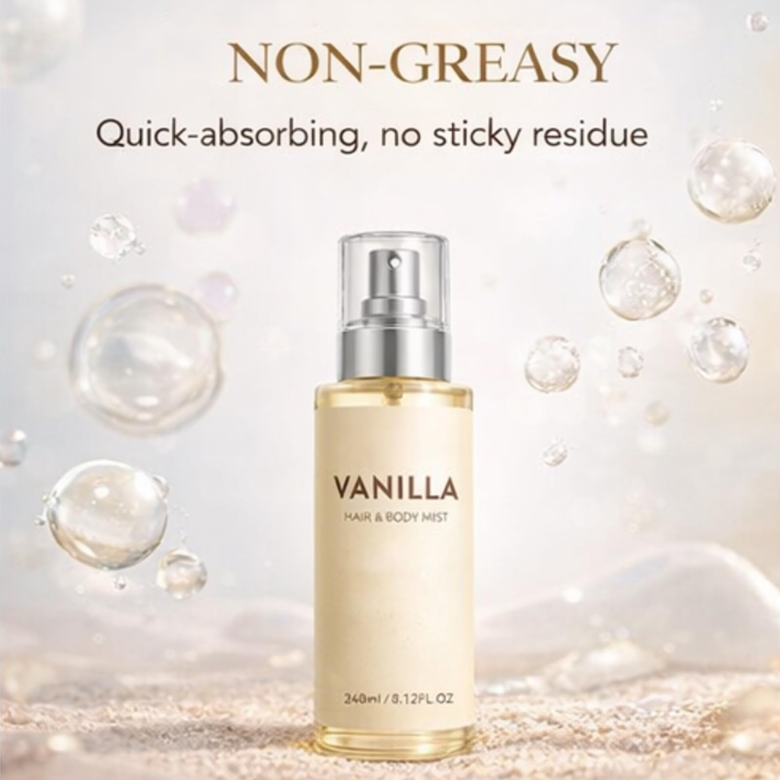 Verdraor Vanilla Beach Hair & Body Mist, Vanilla Beach Hair And Body Mist Perfume Spray For Women, Warm Vanilla & Coconut, Long-Lasting Fragrance (1pcs) — view 5
