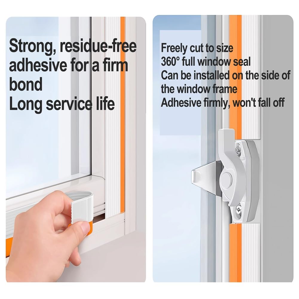 Deflector de Lluvia Flexible Autoadhesivo for Ventanas - Burlete Ventana Corredera Blanco - Barrera Agua Puerta Exterior para Ventana Corredizas y Abatibles, 2/4/8m(Negro,8m)