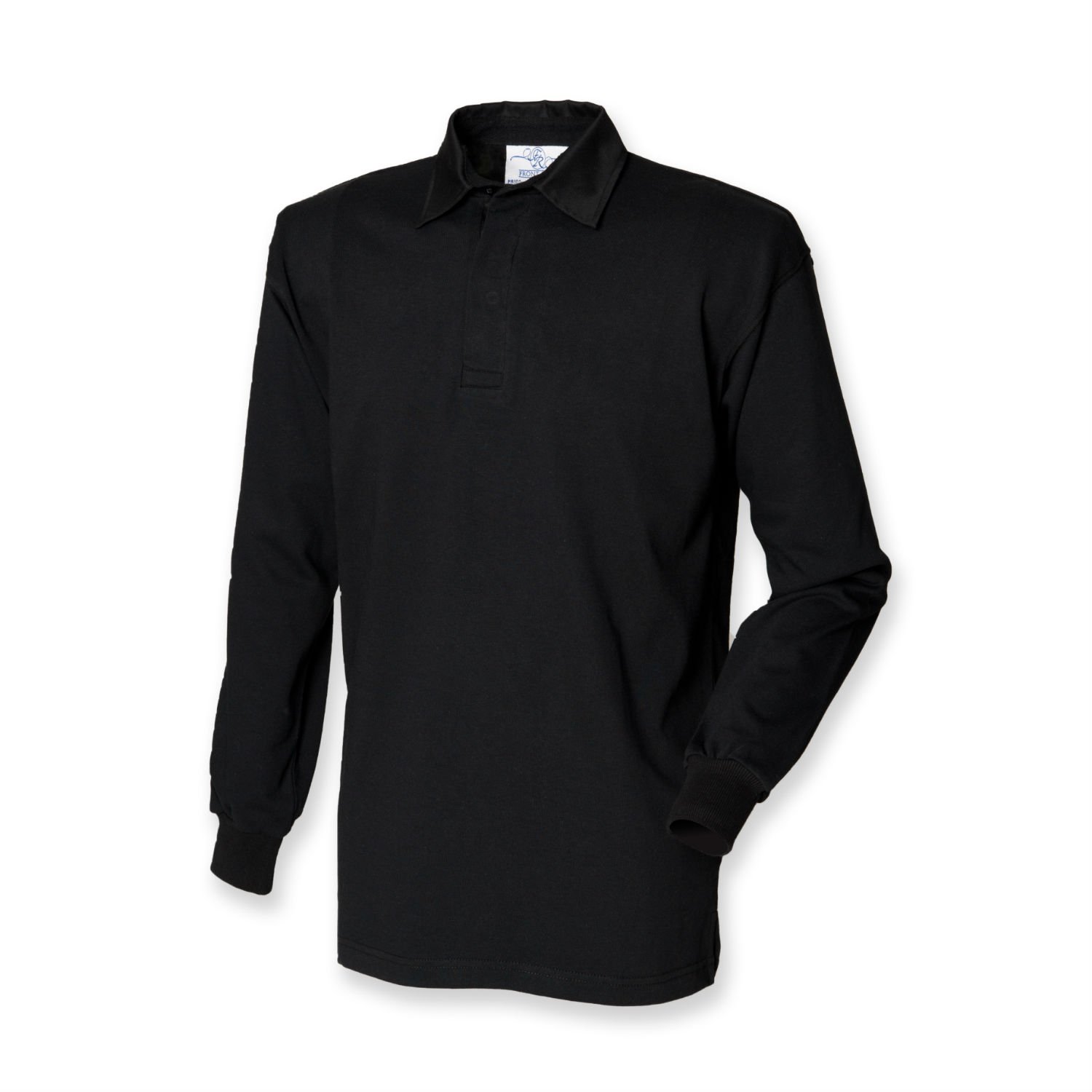 Front Row Mens Classic Rugby Shirt Black/Black XXL