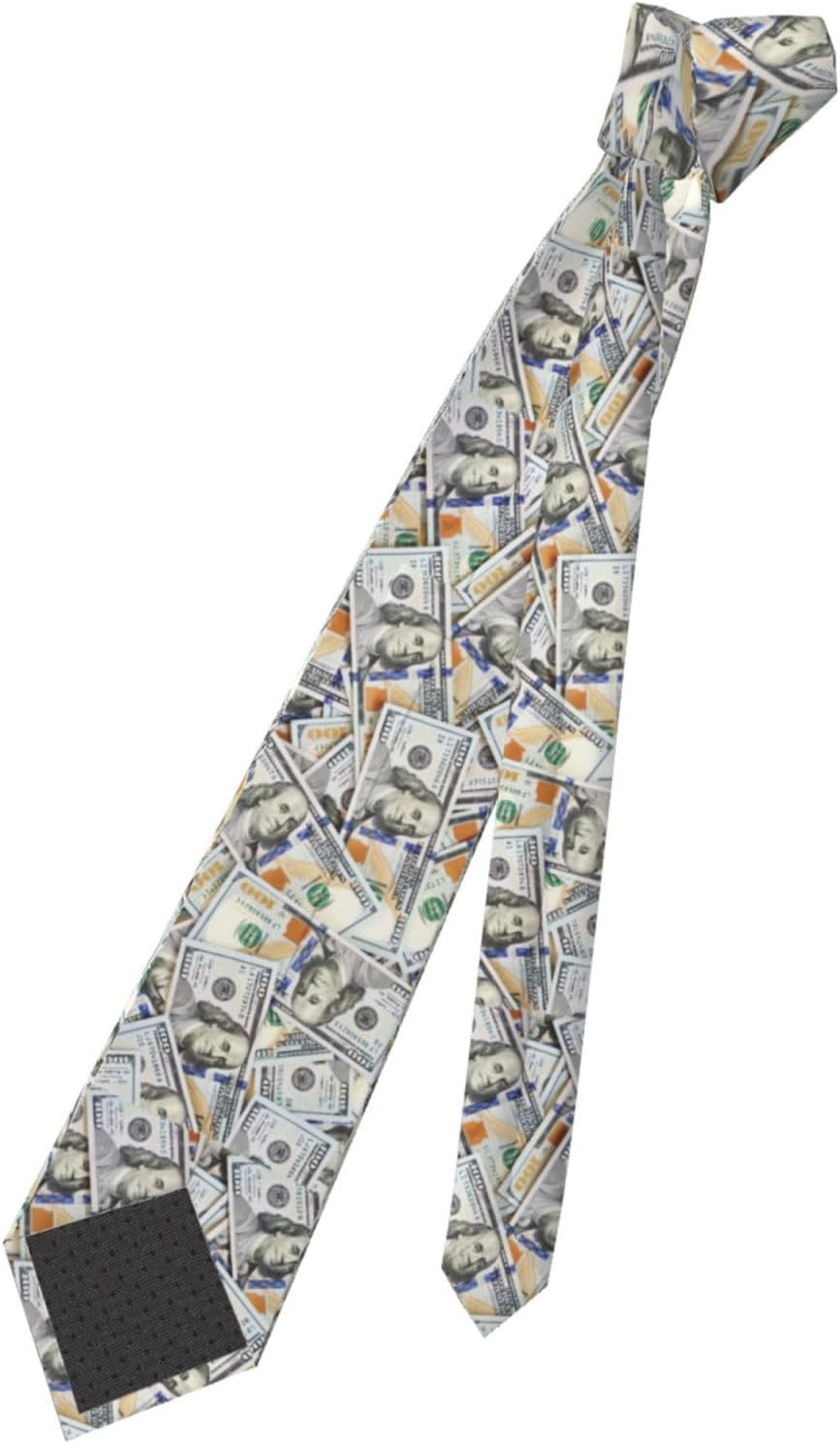 Classic Print Tie Comfortable Soft Novelty Necktie Unisex for Party Birthday Gift