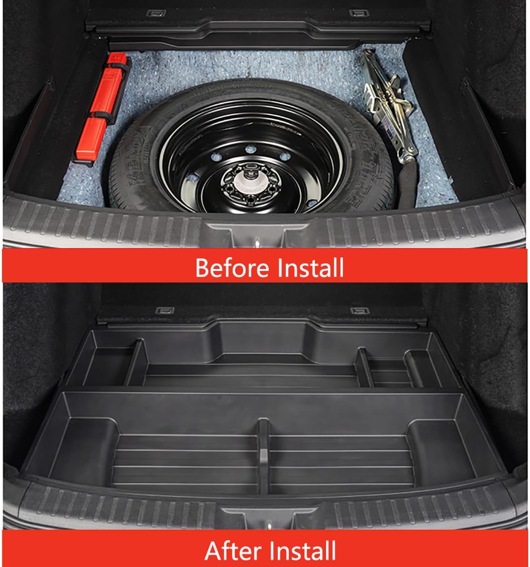 Trunk Organizer Tray for 2023-2026 Honda CR-V, Waterproof Insert Cargo Rear Hatch Hidden Storage Box fits Honda CRV EX EX-L LX Accessories 2023 2024 2025