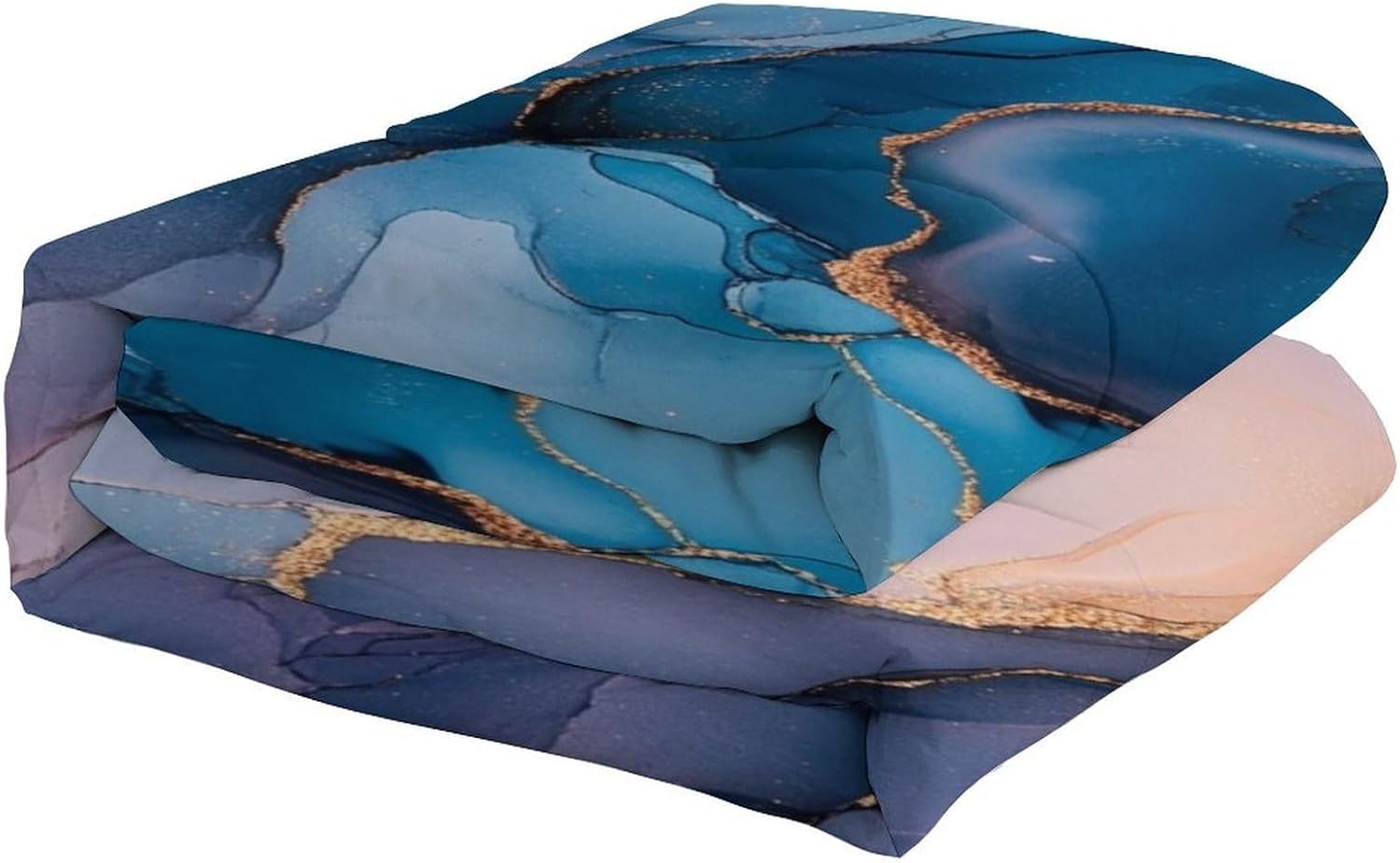 Abstract Marble Texture Comforter Bedding Heavy Bed Blanket Soft Warm Fluffy All Seasons Only Quilt 229x229cm