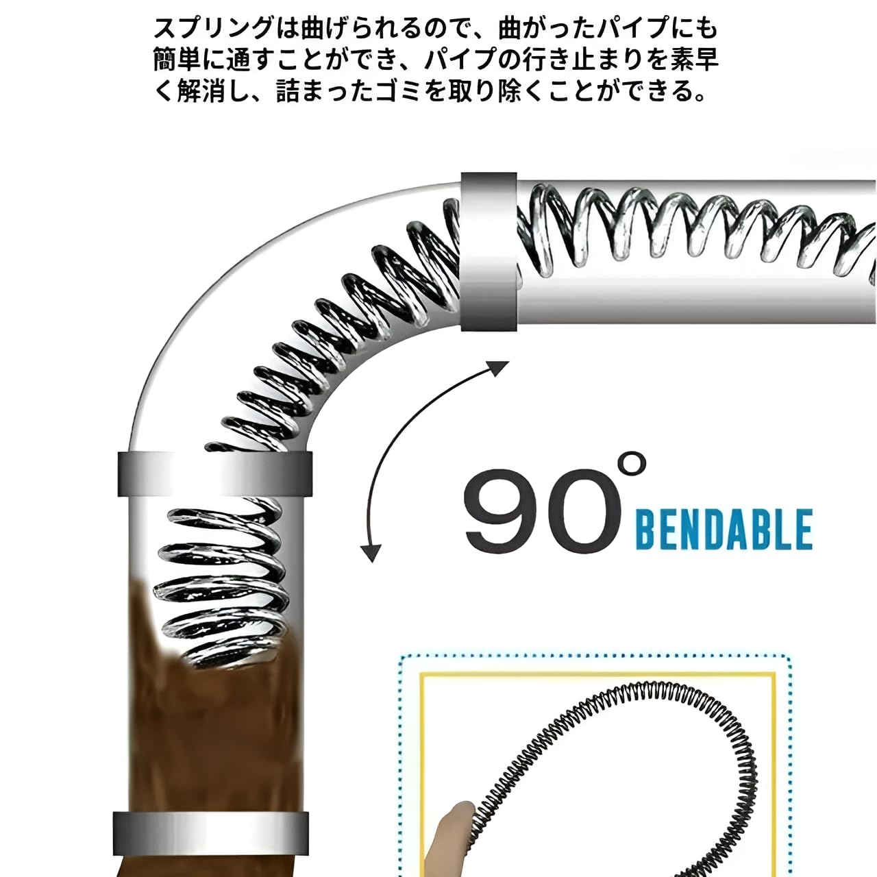 Amazon.co.jp: 排水管掃除道具 ドレンホースクリーナー パイプ