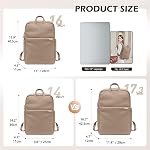 Slim Laptop Backpack for Women Men Work Business with Laptop Compartment