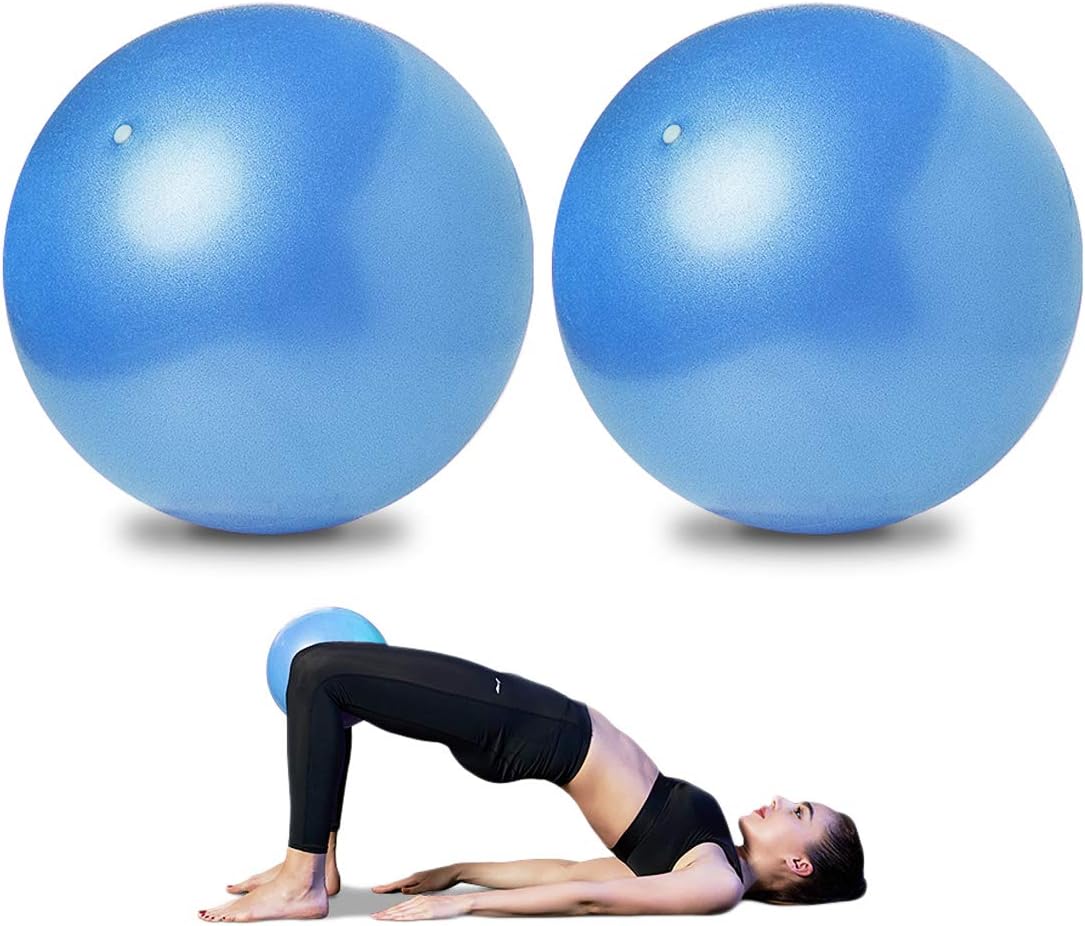 2 Pack Pilates Balls Yoga Balls Barre Balls Mini Exercise Balls, 9 Inch