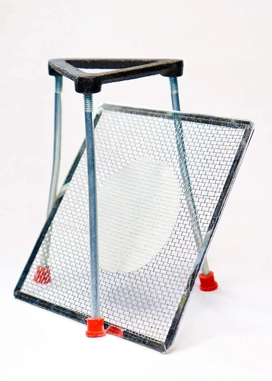 BELLO Tripod Iron Stand For Lab Metal Bunsen Burner Support Stand With Wire Gauge, Size 6"X4" Inches for school collage chemistry lab-image-21