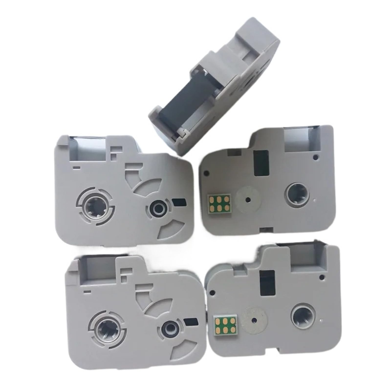 Paquete de 5 casetes cinta tinta DR-D80B compatibles con máquinas etiquetadoras tubos alambre y escribir identificación S710