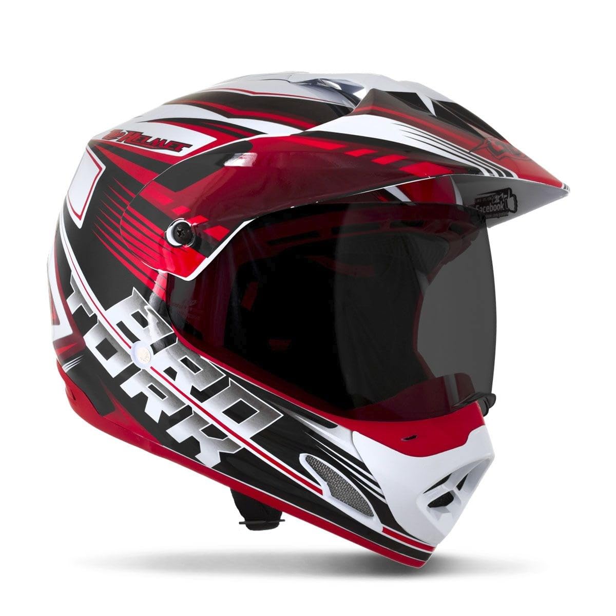 Capacete Cross Th1 Vision Adventure 60 Viseira Fumê Branco