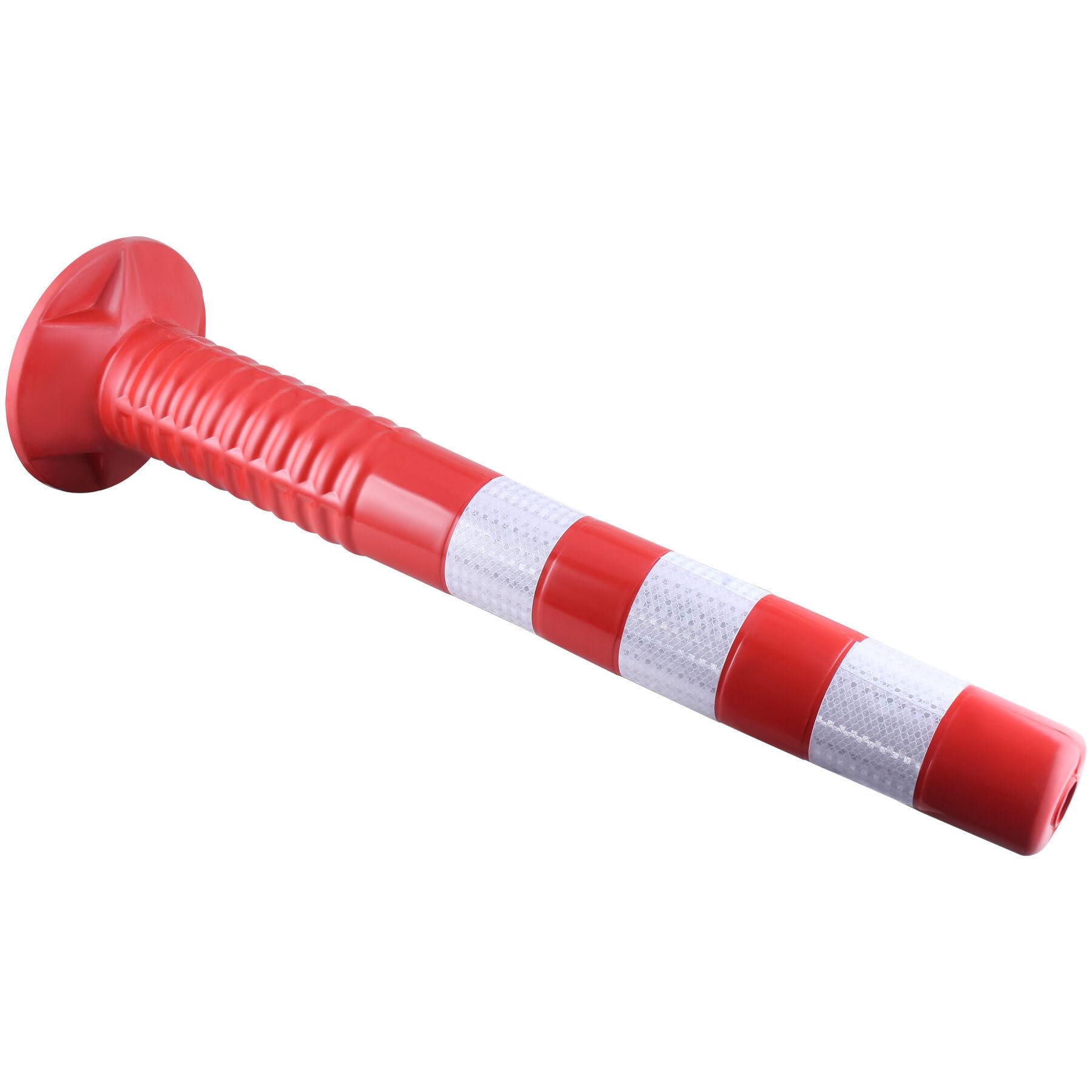 2 Stück Reflex Absperrpfosten, Poller 75 cm hoch, Reflektierend, selbstaufrichtend, Verstärkte Kunststoffpfosten 75 cm für die Verkehrssicherheit, aus Flexiblen Polyurethan