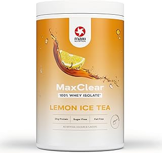 MaxiNutrition MaxClear Lemon Ice Tea, 100% Clear Whey Protein Isolate, 420g, Protein Pulver mit 24g Eiweiß pro Portion, erfrischend, kalorienarm, ohne künstliche Aromen
