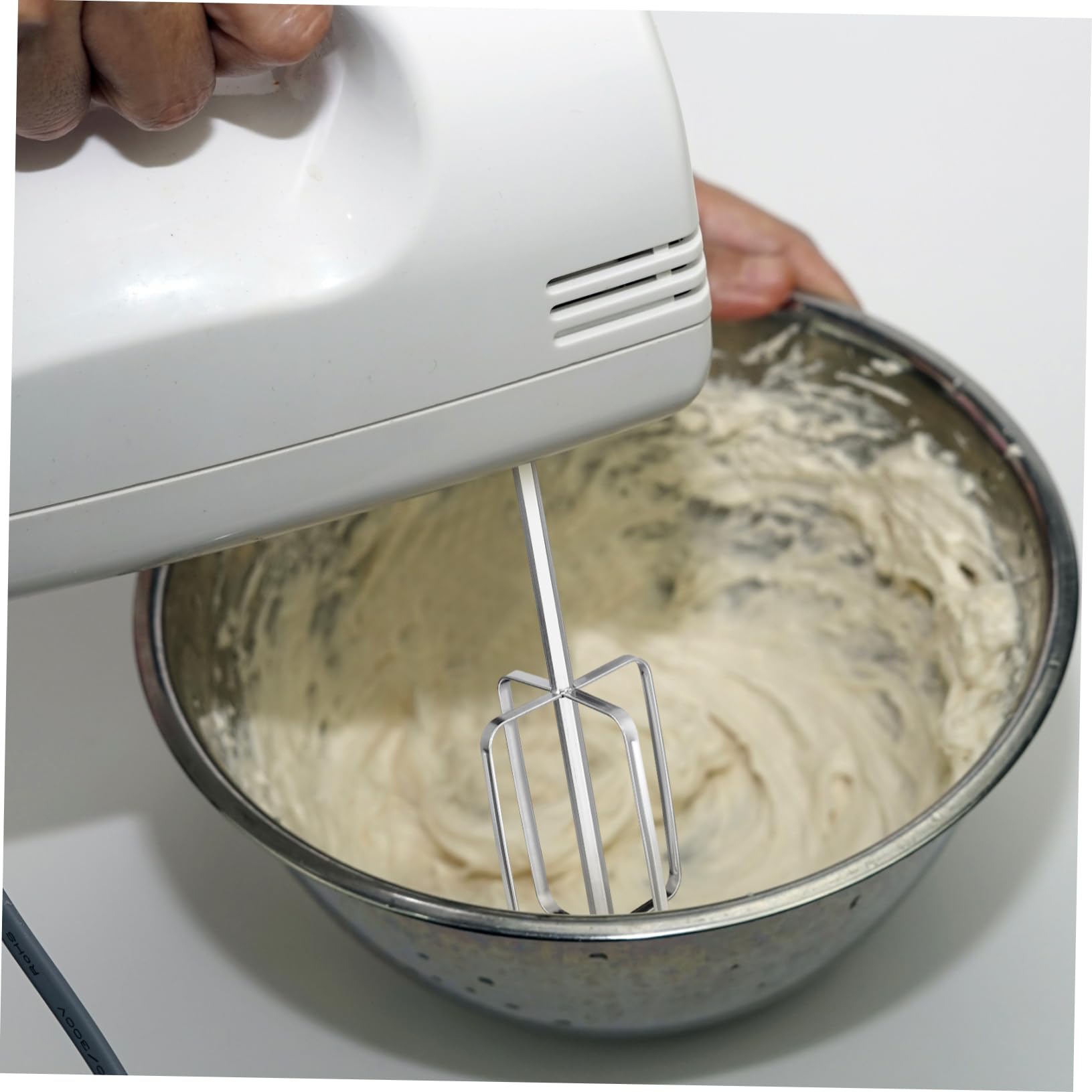 VALICLUD Varilla Mezcladora De Acero Inoxidable Batidor De Pasta De Carne Manual Varilla Para Remover Carne Agitador Espesante Para Olla Caliente Cocina Y Restaurante 15.74 in