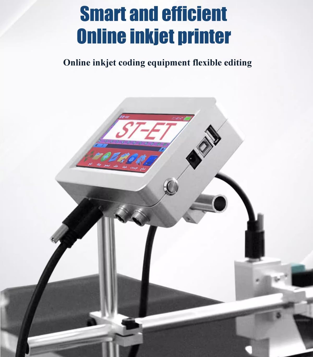 12.7mm/25.4mm Industrial Inkjet Printers, Online Batch Printers, Assembly line high-Efficiency Coders, Date, Encoder, Barcode, Batch Code, Continuous Coding and Marking Machine Systems