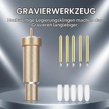 Premium Fine Point Blade Set Compatible with Cricut Maker 4/3/Explore 4/3/Air 2/One 6 Replacement Blades 30°/45°/60° Precision Blades for Fine Cuts in Vinyl Cardstock Cork Fabric Faux Leather (Gold)
