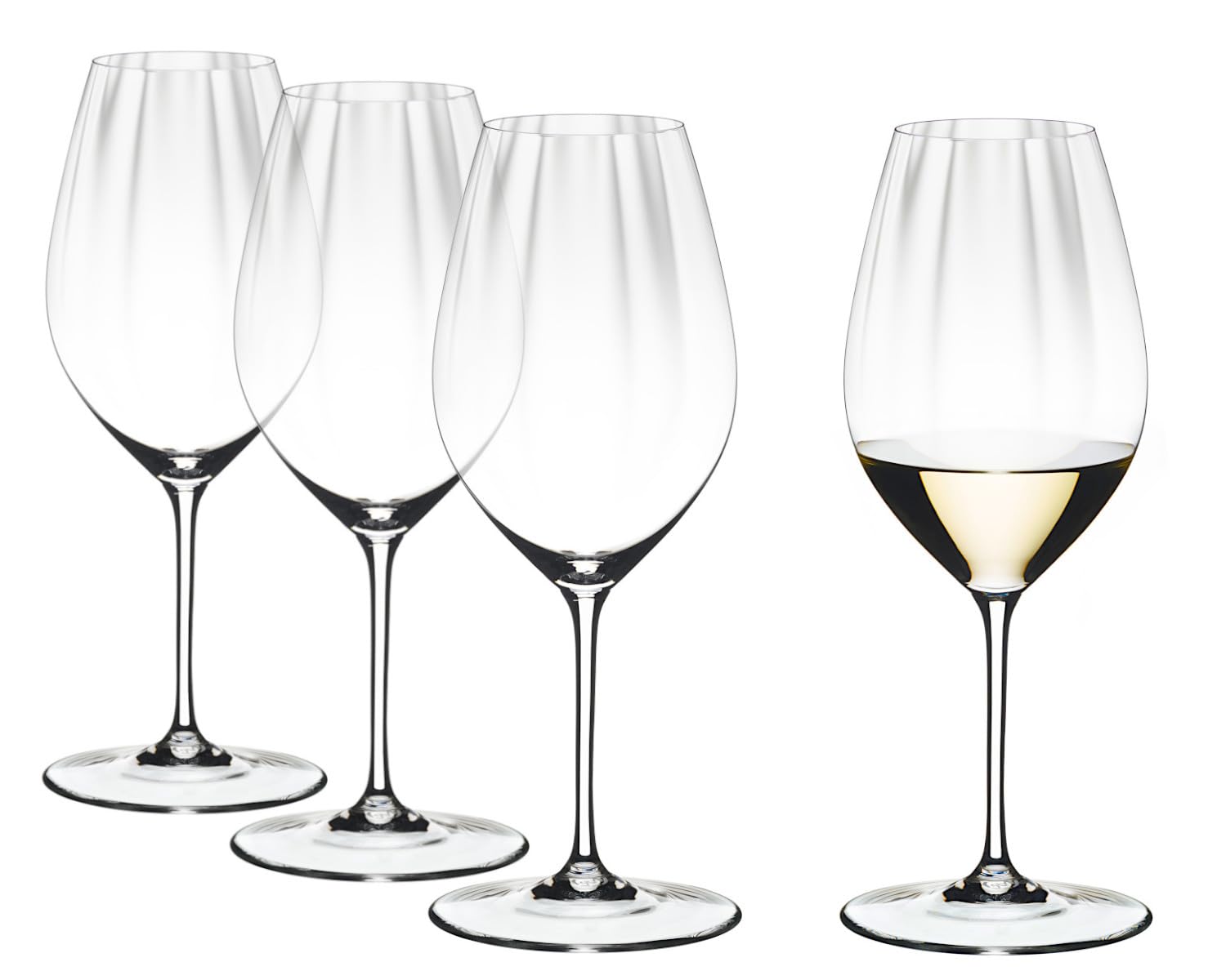 RIEDEL Copa de vino Rendimiento Riesling, 4 pack, cristal transparente, premium hecho a máquina