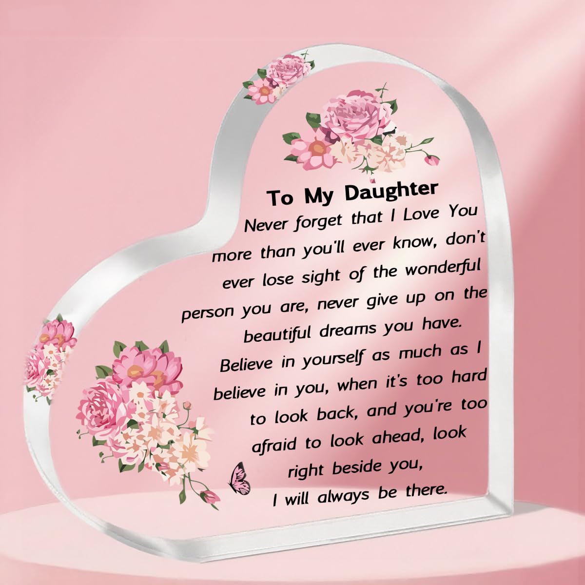 ToVii Daughter Gifts Daughter Birthday Gifts Inspirational Gifts for Daughter Acrylic Plaque Birthday Gifts for Daughter from Mum Dad Daughter Christmas Graduation Gifts