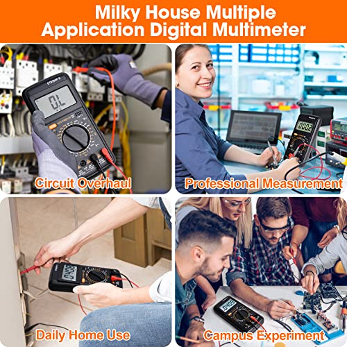 Image of Digital Multimeter Tester, Multimeter Tester Pocket Voltmeter, Multi Tester Digital, Electric Tester with Backlight LCD Data Hold, Voltage Tester Power Continuity Tester with AC /DC Ohm Volt Amp Diode