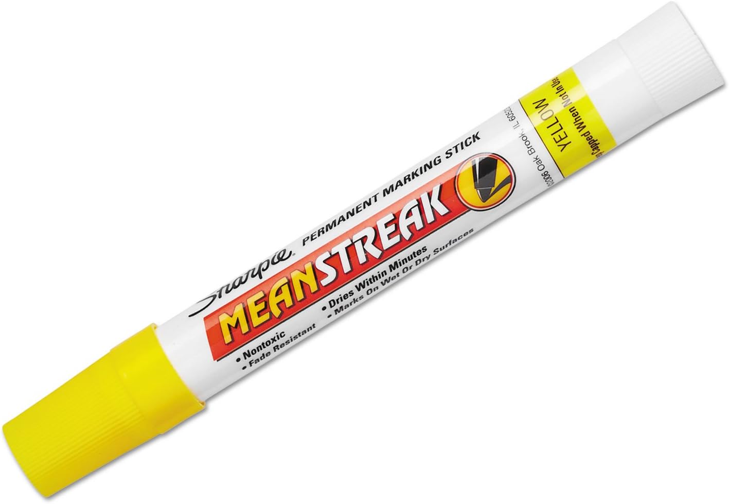 Sharpie 85005 Mean Streak Marking Stick Broad Tip Yellow