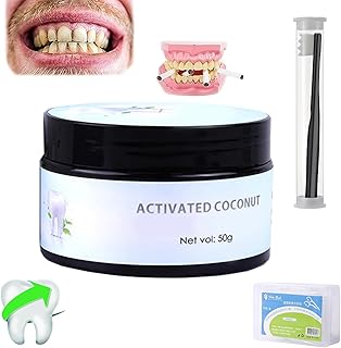 Amore Paris Teeth Whitening, Amore Paris Teeth Whitening Powder, Activated Coconut Teeth Whitening Powder, Tooth Whitening Effective Remover Stains from Coffee, Smoking (1pc)