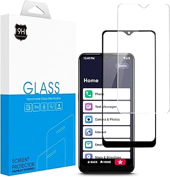 Ailiber Compatible with Lively Smart Screen Protector[2 Pack], Jitterbug Smart3 5007S Tempered Glass Film Anti-Scratch, HD Clear Case Friendly, Bubble Free Screen Protector for Jitterbug, Lively Smart