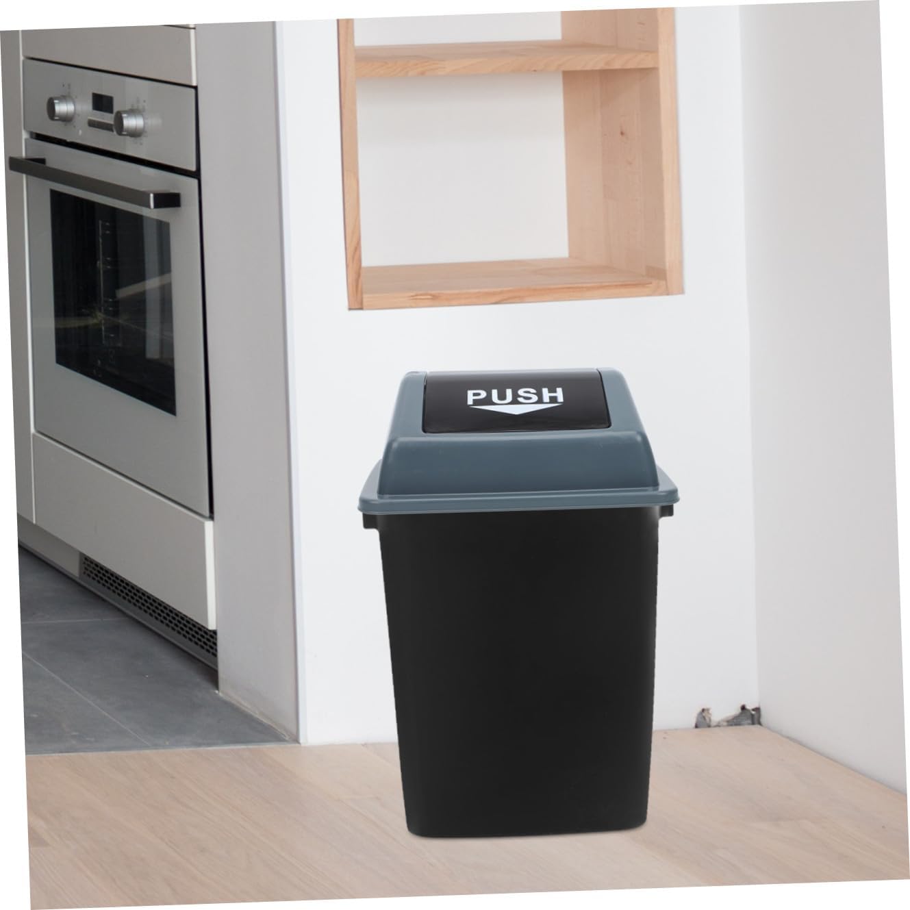 20L Trash Can Lid Thick Plastic Garbage Can Cover Waterproof Waste Bin Accessory for Kitchen and Bathroom Compatible Standard Trash Bins